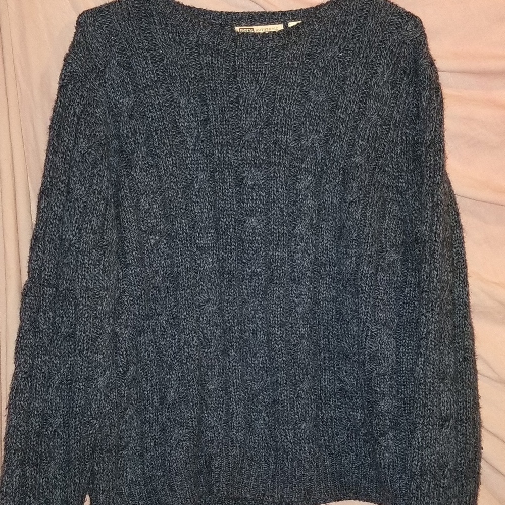 Faded Cable Knit Sweater